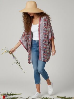 ROOMMATE - PLUS SIZE Multicolor cover up  Patterned Fabric